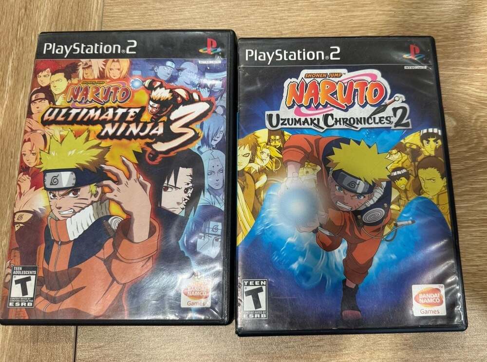 Naruto Ultimate Ninja 3 and Naruto Uzumaki Chronicles 2 PS 2 Game Bundle